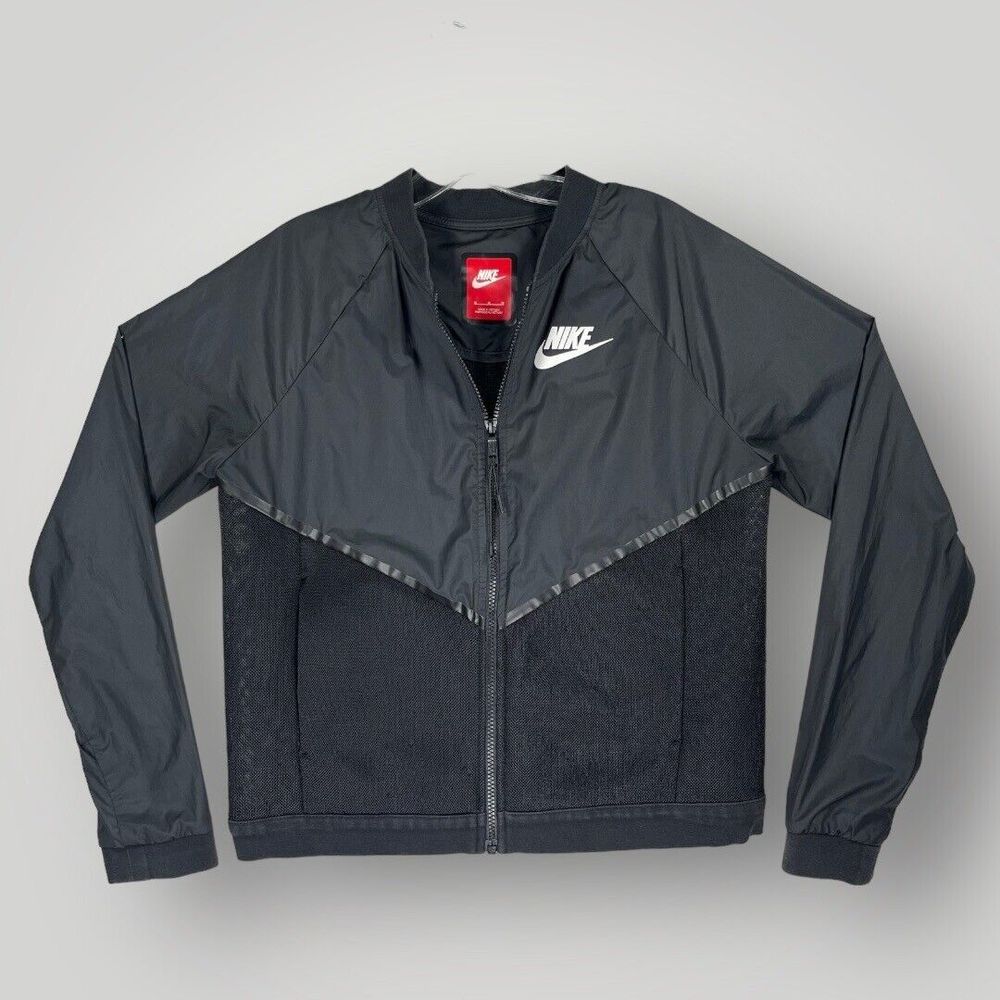 Nike Tech Hyper Mesh Light Weight Bomber Windbreaker Jacket Women's Size Medium